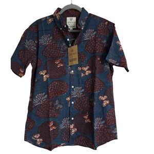 NOT FOR SALE Anokhi x Kardo Mens Block Print Butterfly Cotton Short Sleeve Shirt